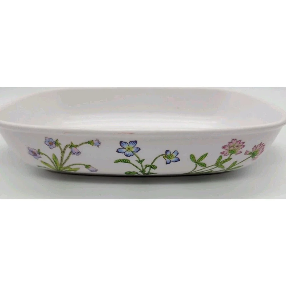 Noritake Progression Petals Plus Casserole Dish Handled Floral Botanical